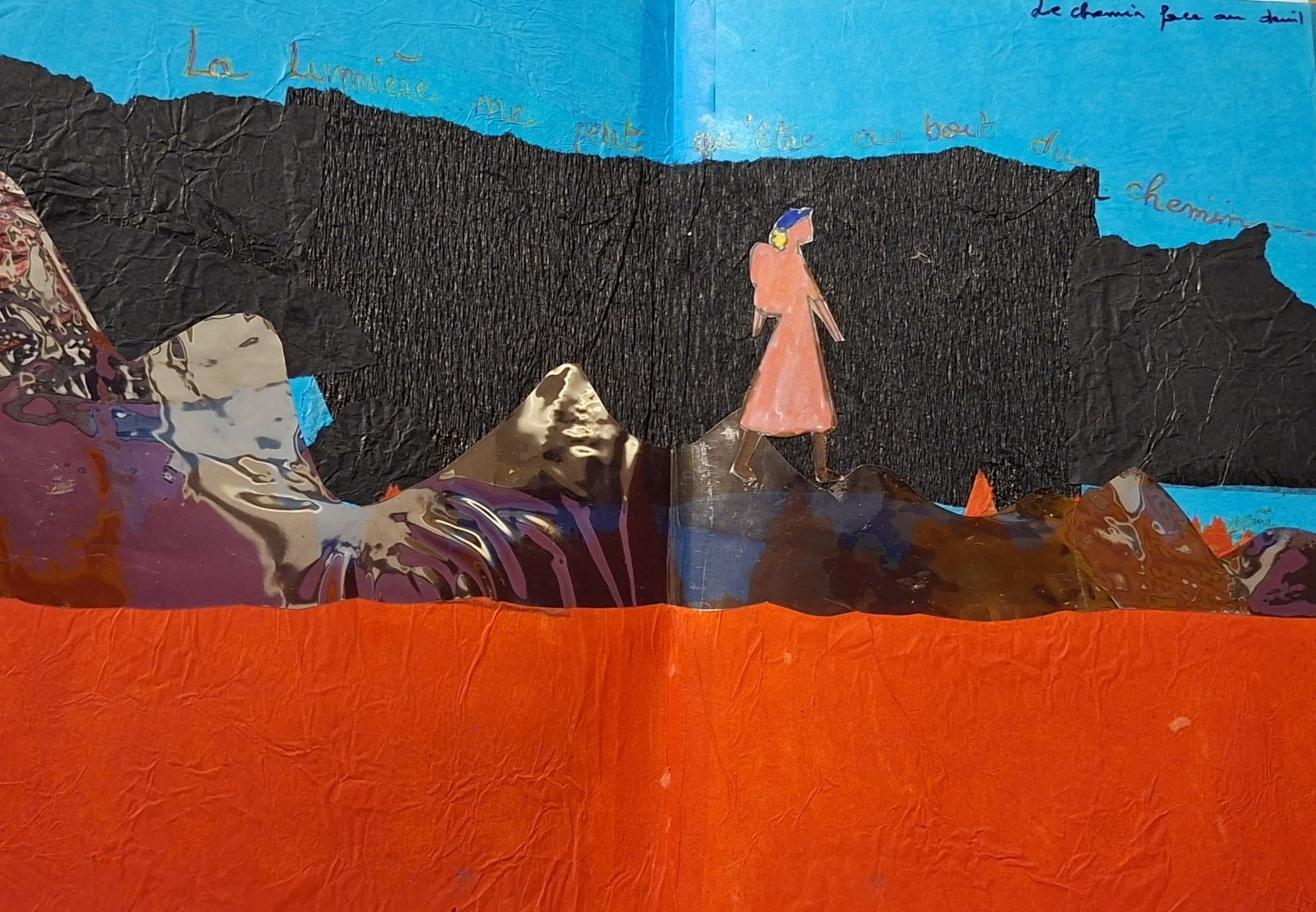 Pages créatives d'un carnet de deuil